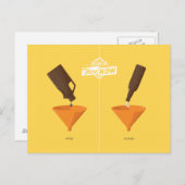 Toen en nu: Bierpong Briefkaart (Voorkant / Achterkant)