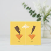 Toen en nu: Bierpong Briefkaart (Staand voorkant)