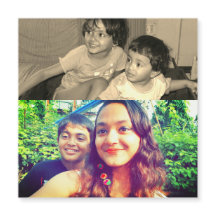 Toen en nu Kinder Pics Magnetische Kaart