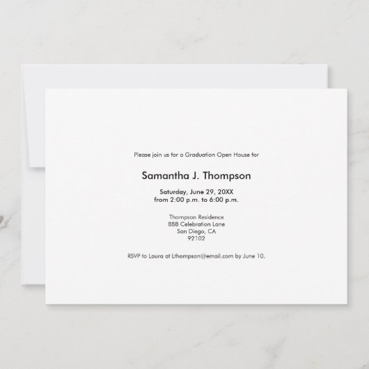 Toen en nu middelbare school Afstuderen Custom fot Kaart (Achterkant)