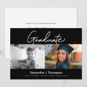 Toen en nu middelbare school Afstuderen Custom fot Kaart (Voorkant / Achterkant)