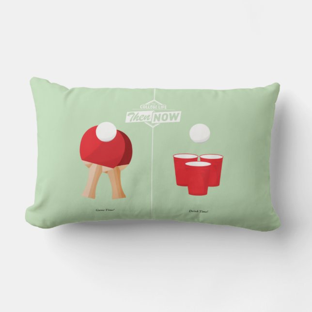 Toen en Nu: Ping Pong Kussen (Voorkant)