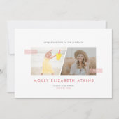 Toen en nu twee foto Afstuderen Aankondiging (Voorkant)