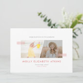 Toen en nu twee foto Afstuderen Aankondiging (Staand voorkant)