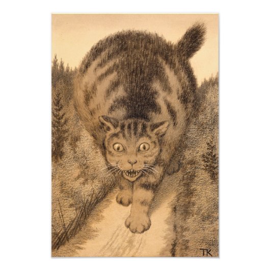 Toen ging de Tabby ver, en verder dan ver Foto Afdruk (Voorkant)