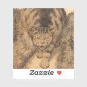 Toen ging de Tabby ver, en verder dan ver Sticker (Vel)