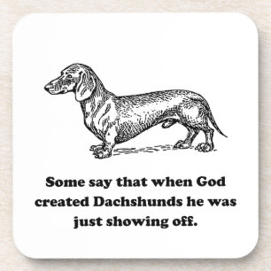 Toen God Dachshunds Creëer Onderzetter