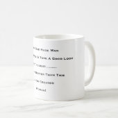 "Toen God de man maakte" Koffiemok (Voorkant rechts)