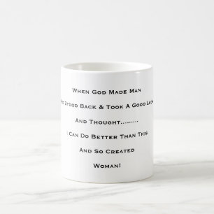 "Toen God de man maakte" Koffiemok