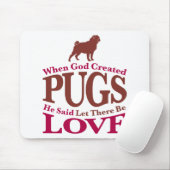 Toen God de pugs Creëer Muismat (Met muis)