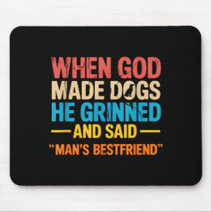 Toen God Honden Schiep Grappige Huisdierhouder Chr Muismat