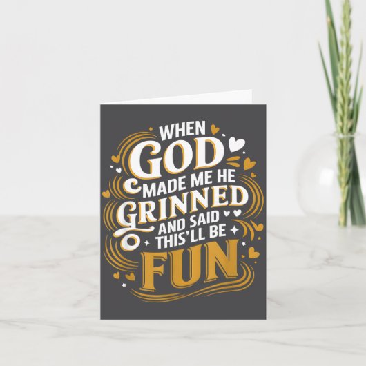 Toen God Me Grappig Maakte Quote  Kaart (Voorkant)