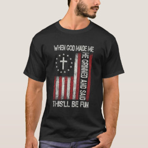 Toen God Mij Jezus Maakte Christelijk Geloof Kruis T-shirt