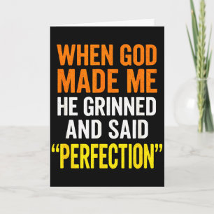 Toen God Mij Maakte - Christelijke Humor, Sarcasti Kaart