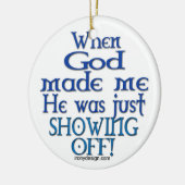 Toen God mij maakte Keramisch Ornament (Links)