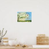 "Toen God tijd maakte, maakte Hij er veel van." Poster (Keuken)