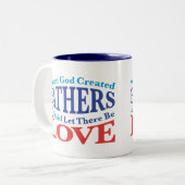 Toen God vaders Creëer Tweekleurige Koffiemok (Voorkant links)