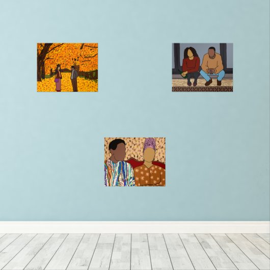 Toen Hakeem met Sade Art Print Set (Houten vloer)