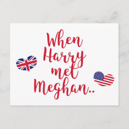 Toen Harry Meghan ontmoette | Fun Royal Wedding Briefkaart