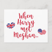 Toen Harry Meghan ontmoette | Fun Royal Wedding Briefkaart (Voorkant)
