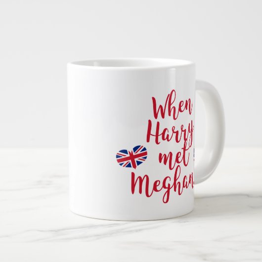 Toen Harry Meghan ontmoette | Fun Royal Wedding Grote Koffiekop (Voorkant rechts)