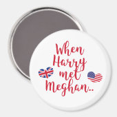 Toen Harry Meghan ontmoette | Fun Royal Wedding Magneet (Voorkant / Achterkant)