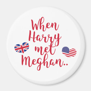 Toen Harry Meghan ontmoette   Fun Royal Wedding Magneet