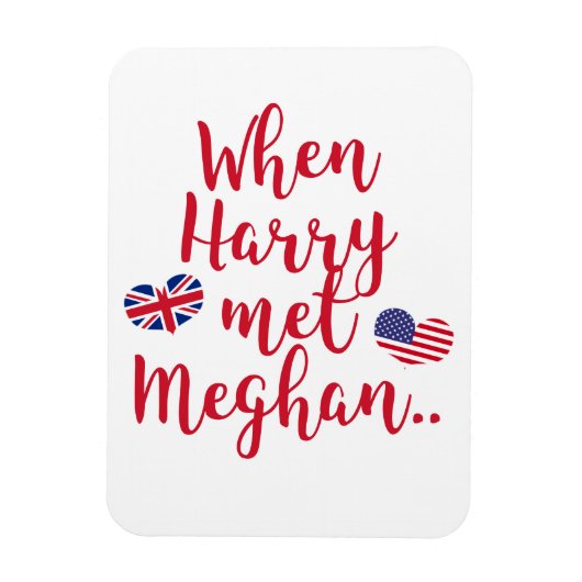 Toen Harry Meghan ontmoette | Fun Royal Wedding Magneet (Verticaal)