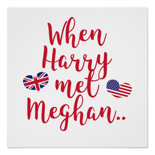 Toen Harry Meghan ontmoette | Fun Royal Wedding Poster (Voorkant)