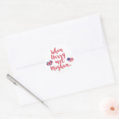 Toen Harry Meghan ontmoette | Fun Royal Wedding Ronde Sticker (Envelop)