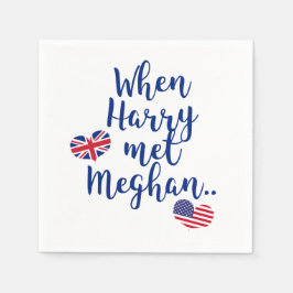 Toen Harry Meghan ontmoette | Fun Royal Wedding Servetten