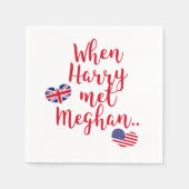 Toen Harry Meghan ontmoette | Fun Royal Wedding Servetten (Voorkant)