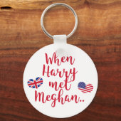 Toen Harry Meghan ontmoette | Fun Royal Wedding Sleutelhanger (Voorkant)