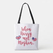 Toen Harry Meghan ontmoette | Fun Royal Wedding Tote Bag (Achterkant)
