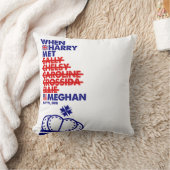 Toen Harry met Meghan Royal Wedding Quirky Merch k Kussen (Deken)