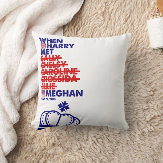 Toen Harry met Meghan Royal Wedding Quirky Merch k Kussen (Deken)