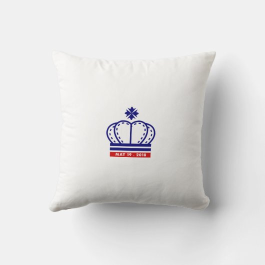 Toen Harry met Meghan Royal Wedding Quirky Merch k Kussen (Achterkant)