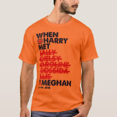 Toen Harry ontmoette Meghan Royal Wedding Quirky M T-shirt (Voorkant)