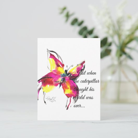 Toen hij dacht dat zijn wereld voorbij was... briefkaart (Staand voorkant)