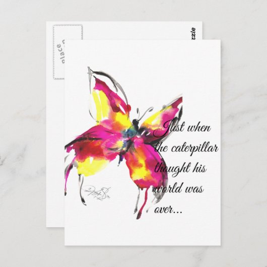 Toen hij dacht dat zijn wereld voorbij was... briefkaart (Voorkant / Achterkant)