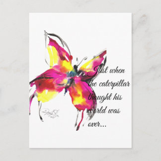 Toen hij dacht dat zijn wereld voorbij was... briefkaart