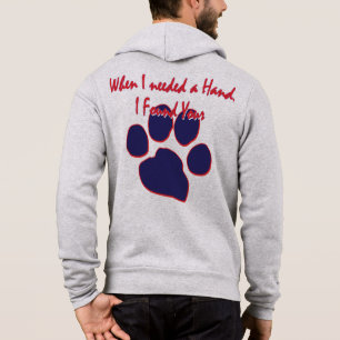 Toen ik een hand nodig had, vond ik je paw hoodie