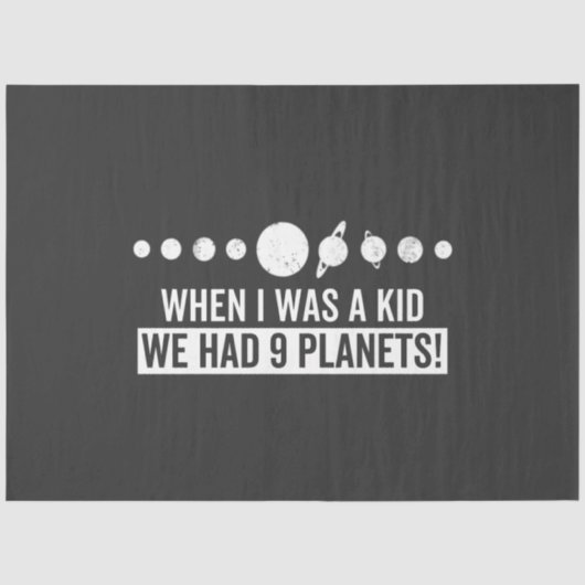 Toen ik een kind was met 9 planeten. tissuepapier (Voorkant)