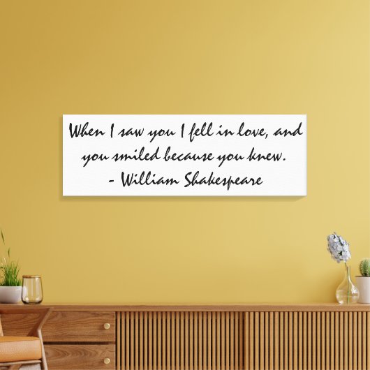 Toen ik je zag werd ik verliefd - Wall Art Canvas Afdruk (Insitu (Woonkamer))