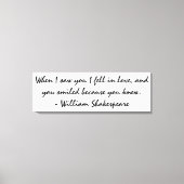 Toen ik je zag werd ik verliefd - Wall Art Canvas Afdruk (Voorkant)