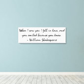 Toen ik je zag werd ik verliefd - Wall Art Canvas Afdruk (Insitu (Houten vloer))