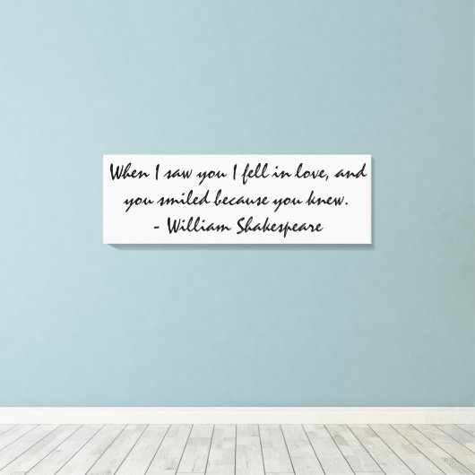 Toen ik je zag werd ik verliefd - Wall Art Canvas Afdruk (Insitu (Houten vloer))