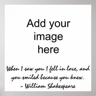 Toen ik je zag werd ik verliefd - Wall Art Poster