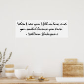 Toen ik je zag werd ik verliefd - Wall Art Poster (Keuken)