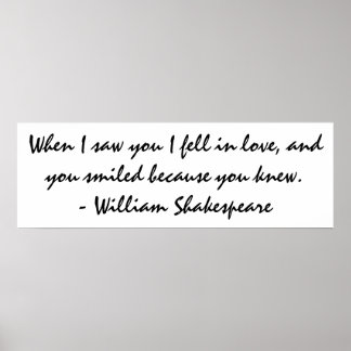 Toen ik je zag werd ik verliefd - Wall Art Poster